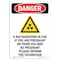 Signmission OSHA Danger Sign, X-Ray Radiation In, 14in X 10in Rigid Plastic, 10" W, 14" H, Portrait OS-DS-P-1014-V-2519 - alternate 1